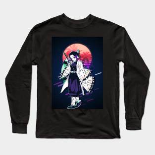 shinobu kocho Retro Art | Demon Slayer Long Sleeve T-Shirt